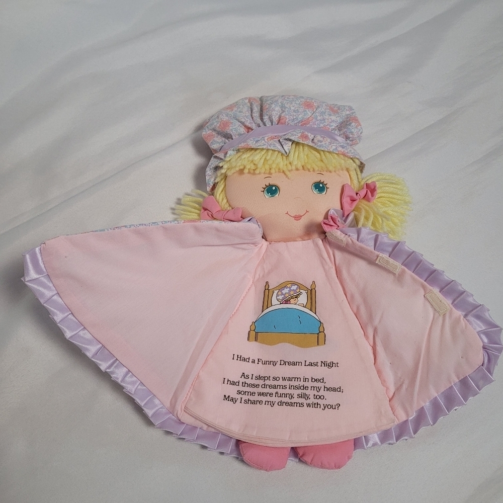 Vintage Amtoy Dolly Tales Plush Doll Nursery Tales Book Doll 1987